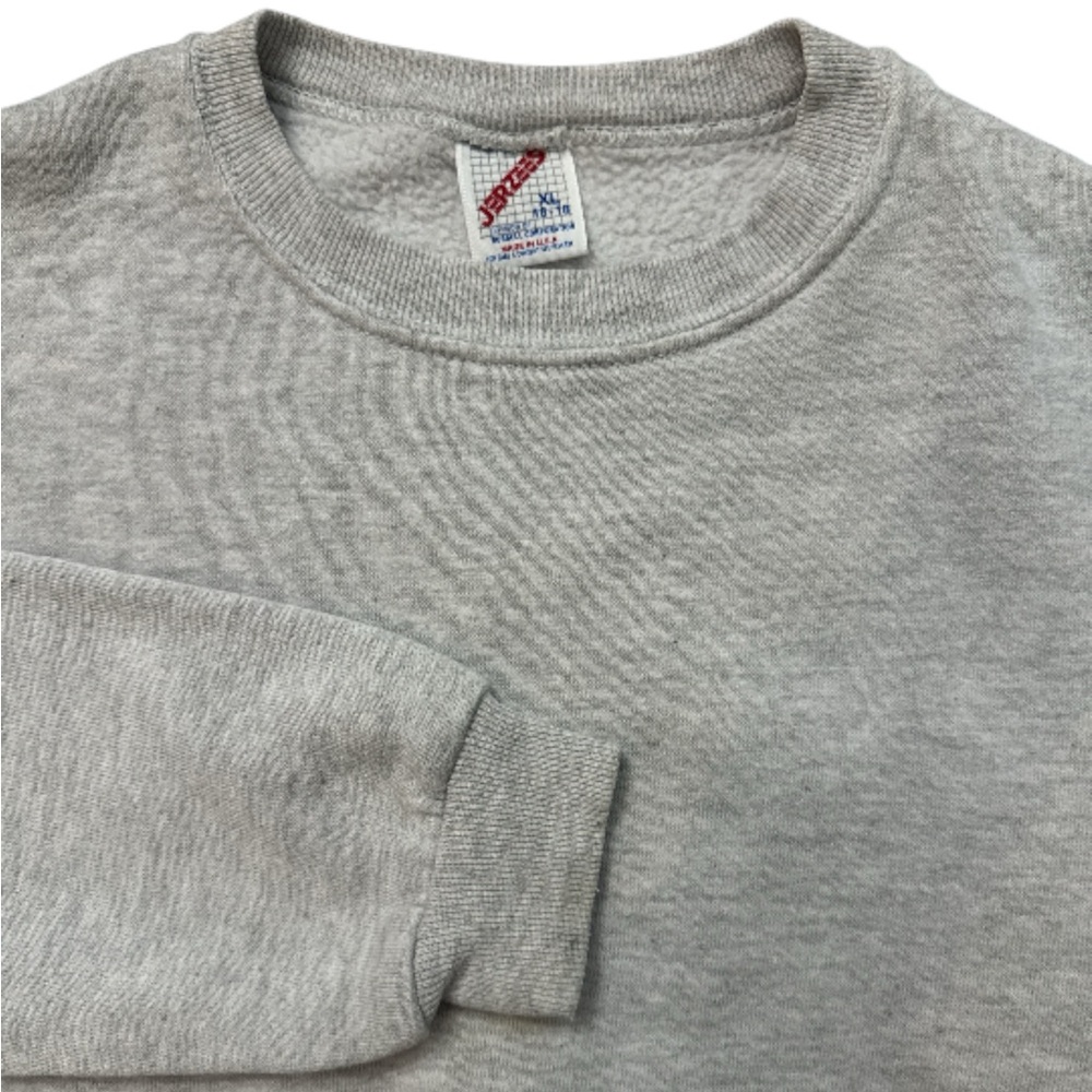 Vintage Jerzees Youth Boys/Girls Plain Solid Gray Sweatshirt Size‎ XL 16-18